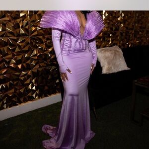 Elegant Purple Evening Gown
